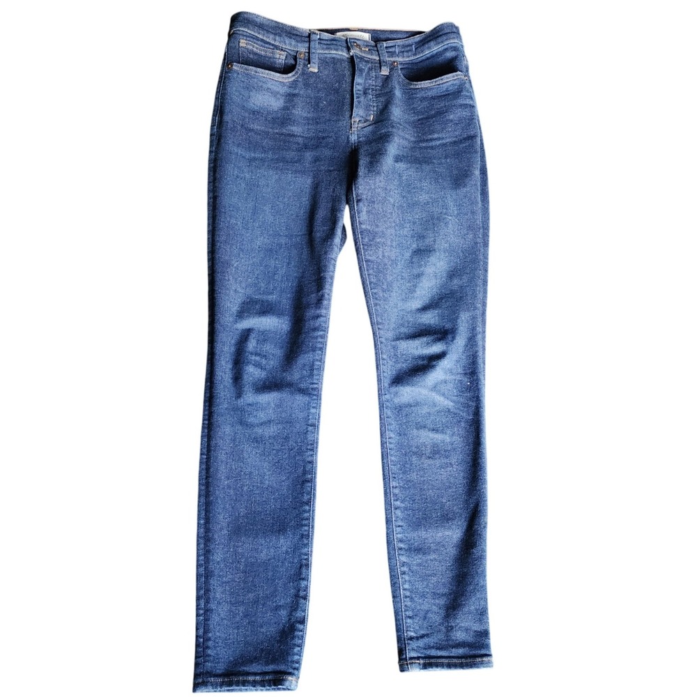 Madewell Womens 9" Mid Rise Skinny Jeans 29 Indigo Blue Denim Slim Fit Stretch